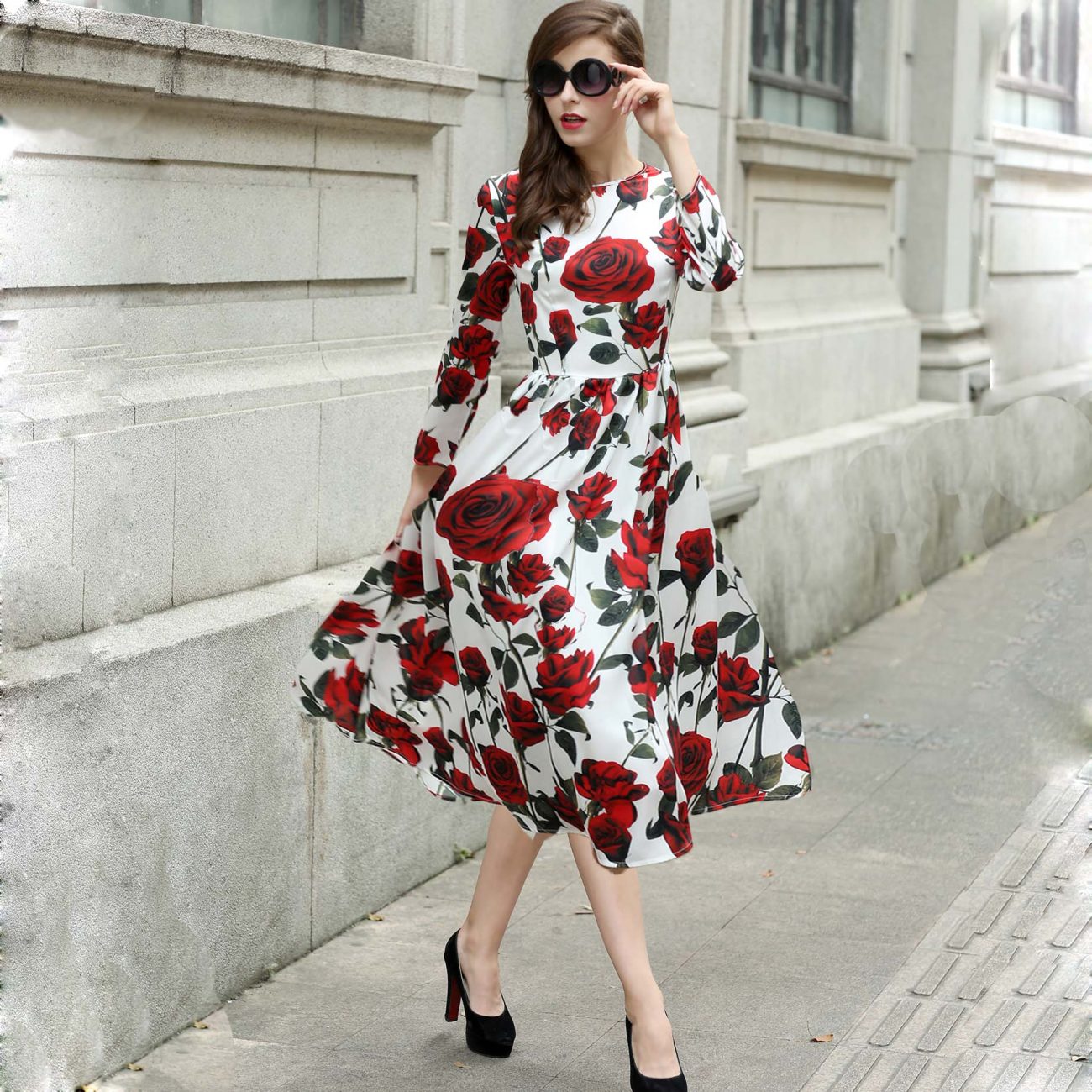 ITALIAN DRESSES long floral dresses BKBIULL