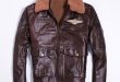 JACKETS IN SIZE XXXL 2018 brown men military pilot leather jacket plus size xxxl wool collar  genuine GHFCIYO