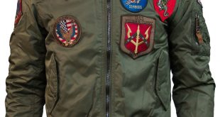 Jackets with Patches ... top gun® ma-1 nylon bomber jacket with patches ... WVUKWWB