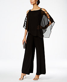 Jumpsuits for women msk embellished chiffon-overlay jumpsuit OCLIBFT