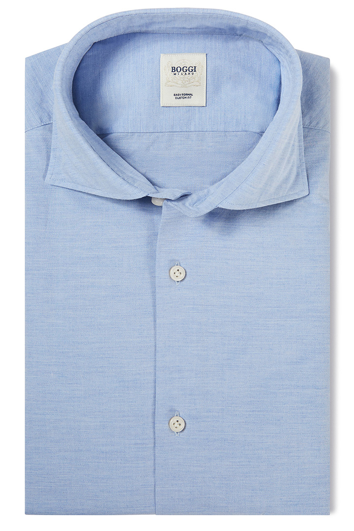 Kent Collar Shirt custom fit sky blue shirt with kent collar, light blue, large YAAIZDL