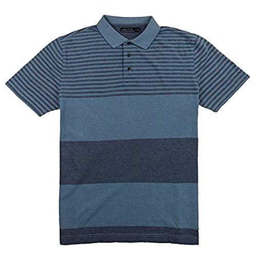 Knit Shirts nautica mens short sleeve knit polo golf shirt striped (xl, tide blue) MAQFNWB