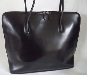 L.CREDI Bags image is loading l-credi-large-black-italian-leather-shoulder-bag- XIJOXGQ