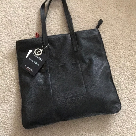 L.CREDI CASES l.credi genuine leather large purse/shoulder bag UCKONVV