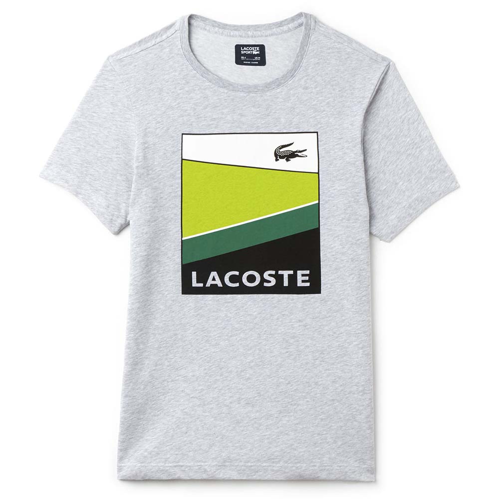 LACOSTE T-SHIRTS lacoste colorblock print jersey tennis t-shirt UWQSVCA