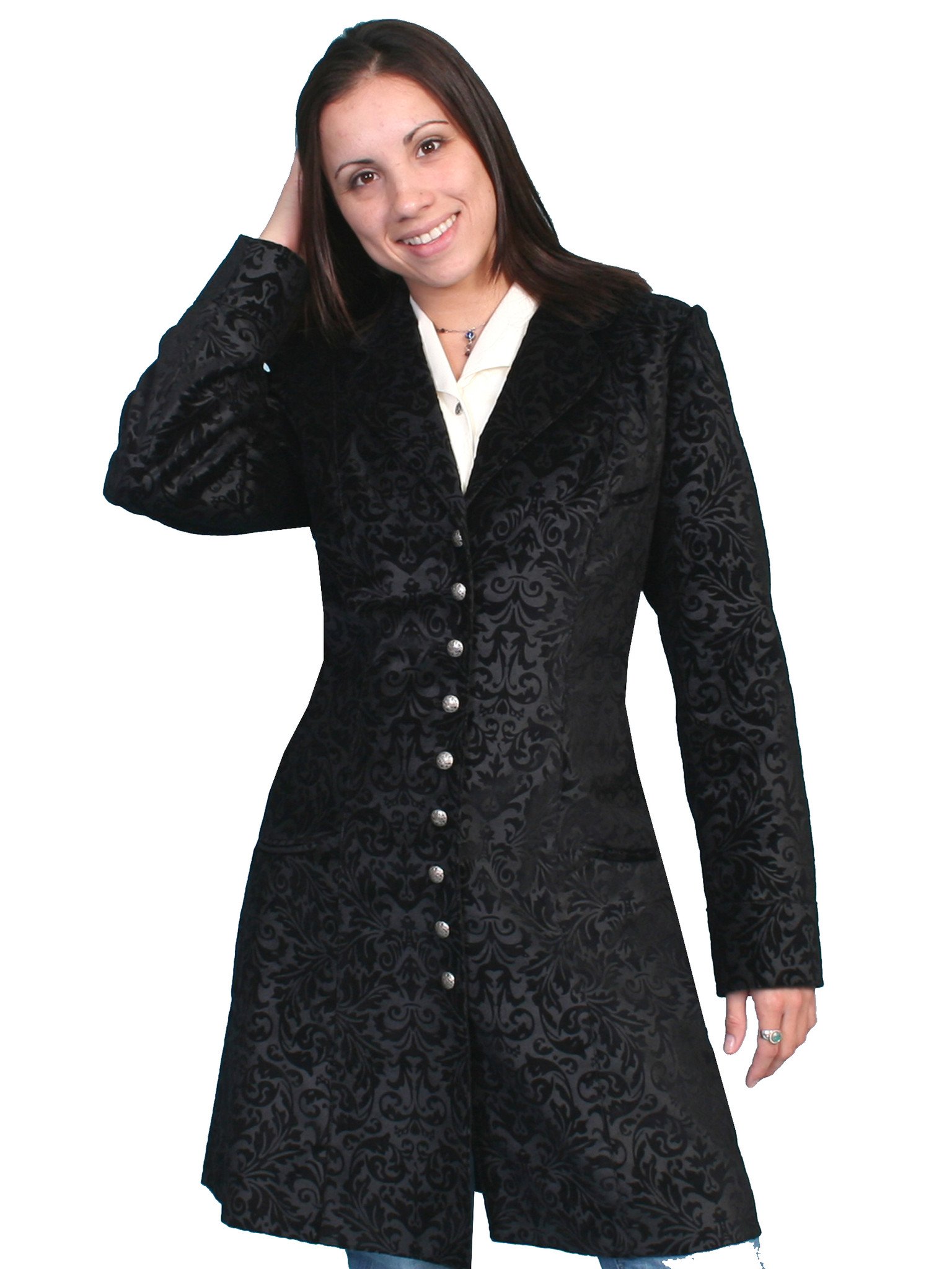 Ladies Frock coat scully ladies wahmaker old west vintage frock coat flocked cotton ... ZBIYYHX