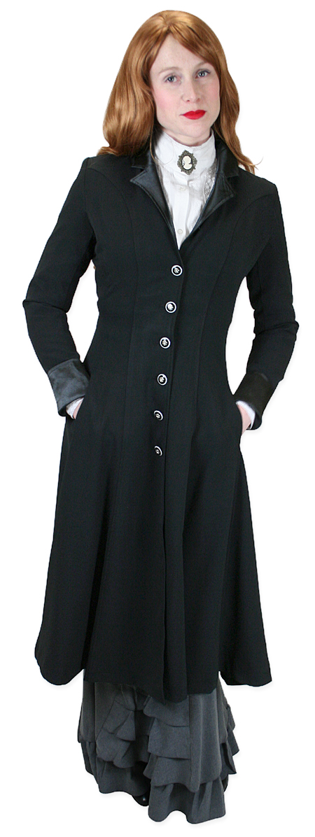 Ladies Frock coat vintage ladies black notch collar frock coat | romantic | old fashioned |  traditional | SEYISWP