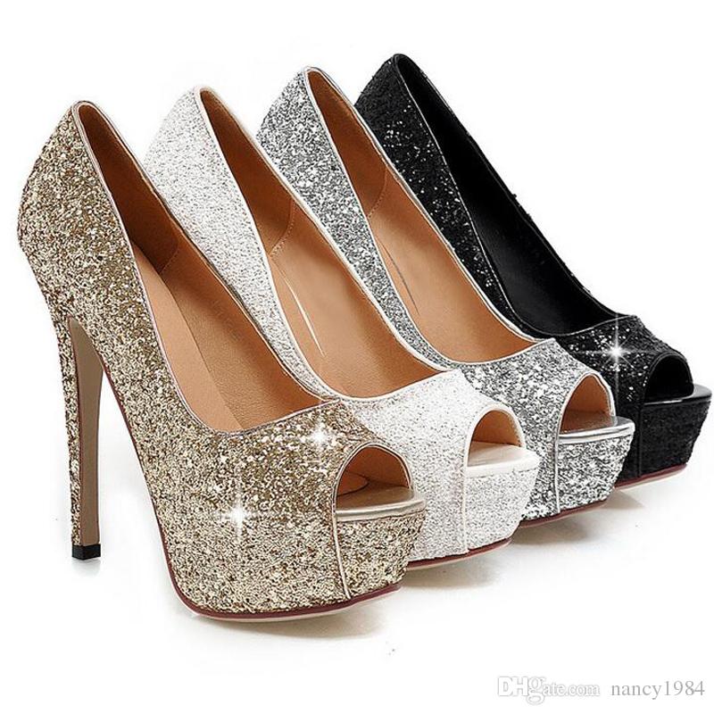 lady gorgeous nightclub evening shoes super high heels peep toe sandals  woman dress VROSIWH