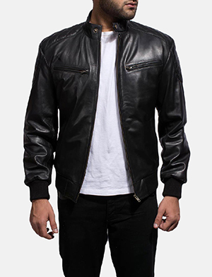 leather jackets mens sven black leather bomber jacket HZUHEID