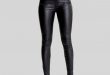 Leather pants for women 2018 fashion stretchy plus size black faux leather pants skinny high waist jeans MGCCTQD