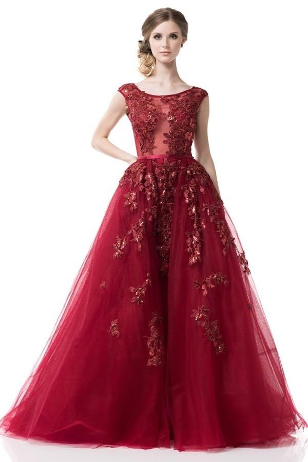 Long ball gowns ... 2018 fairytale prom dress long evening ball gown in burgundy ... ZGUNFXH