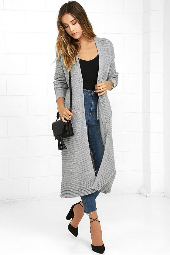 Long Cardigan the fifth label game changer grey long cardigan sweater WCVYPOF