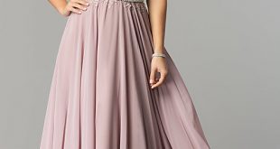 Long chiffon dresses image of embroidered-lace-applique long chiffon prom dress. style: dq- PGYZFGR