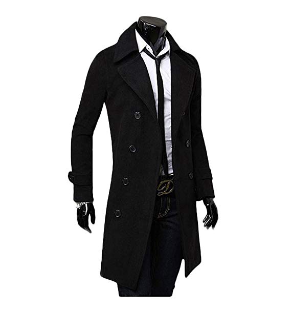 Long Jackets king ma winter warm men slim trench double breasted overcoat long jackets  (chinese GFEOLTS