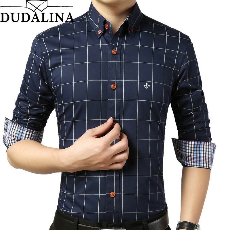 Long Sleeve Shirts for Men dudalina shirt male ... SXWLMPS
