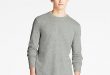 Long Sleeve Shirts for Men men soft touch crewneck long-sleeve t-shirt, gray, large ECUSBFT