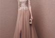 Long sleeved evening dresses nude and blush gowns in 2018 | prom night | pinterest | dresses, prom RLJZQIV