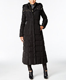 Long Winter Women’s Coats cole haan signature hooded down maxi puffer coat GRGXKEL