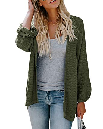 long womens cardigans ofenbuy womens cardigans casual lightweight open front long sleeve loose  knit sweaters HEBAIPM