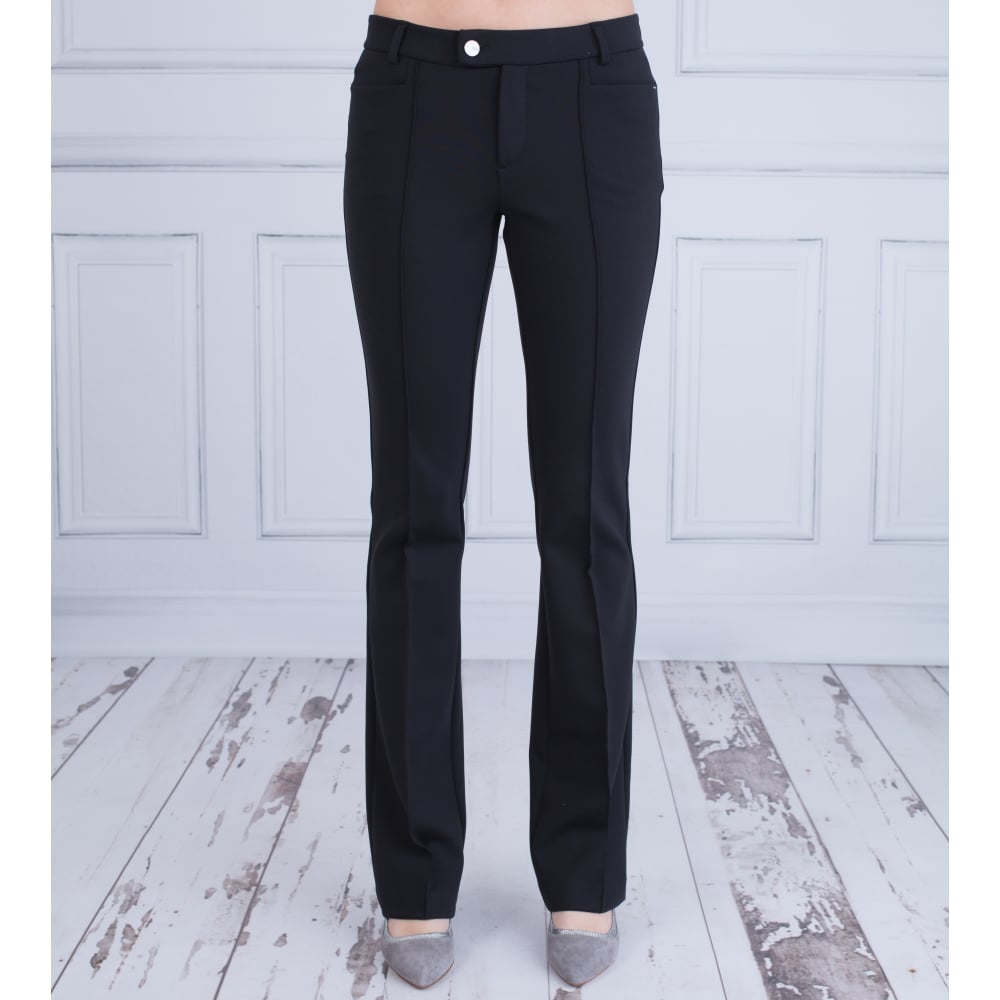 MAC Trouser luxury fabric bootcut trouser in black HREQOBQ