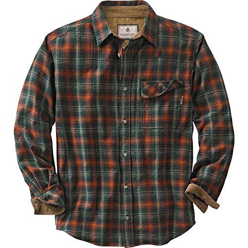 Men’s Flannel Shirts legendary whitetails buck camp flannels redwood plaid large WBGJYVX