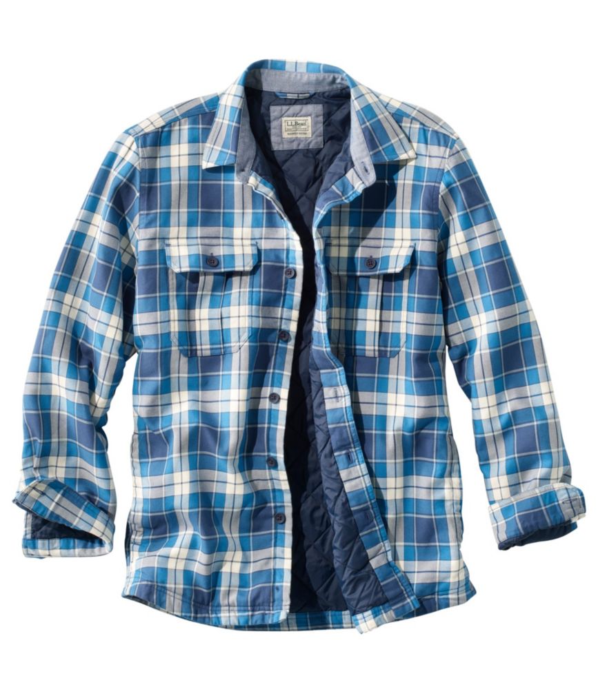 Men’s Flannel Shirts primaloft-lined shirt-jac slightly fitted plaid AFFKHVY