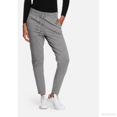 ONLY PANTS poptrash easy colour pants - medium grey melange only trousers 79416519 TNNKECI