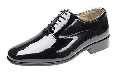 Patent Leather Shoes mens evening / uniform / oxford shoes black patent leather size 6 COYLIHB