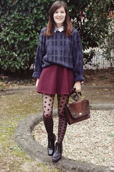 patterned tights outfit patterned tights + patterned jumper. TORFVYK