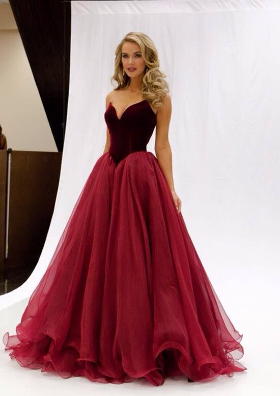 Prom Fashion long red prom dresses, mermaid organza prom dress, sexy prom dress, 2017  prom VTIZPBV