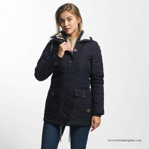 Ragwear Women’s Jackets ragwear women winter jacket jane in blue 1721600262028 - cs8gfniix UJQAMYN