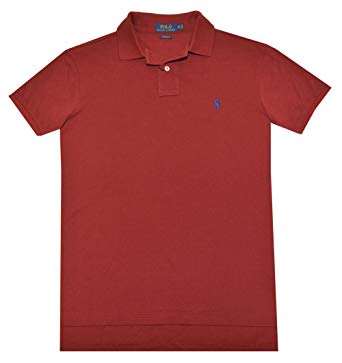 RALPH LAUREN MEN’S SHIRTS polo ralph lauren men custom fit mesh polo shirt (small, red) ZZRAONP