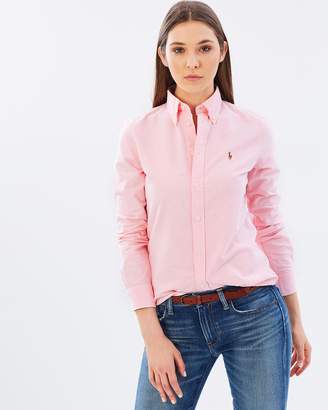 RALPH LAUREN SHIRTS FOR WOMEN at the iconic polo ralph lauren slim fit cotton oxford shirt GUCUCUD