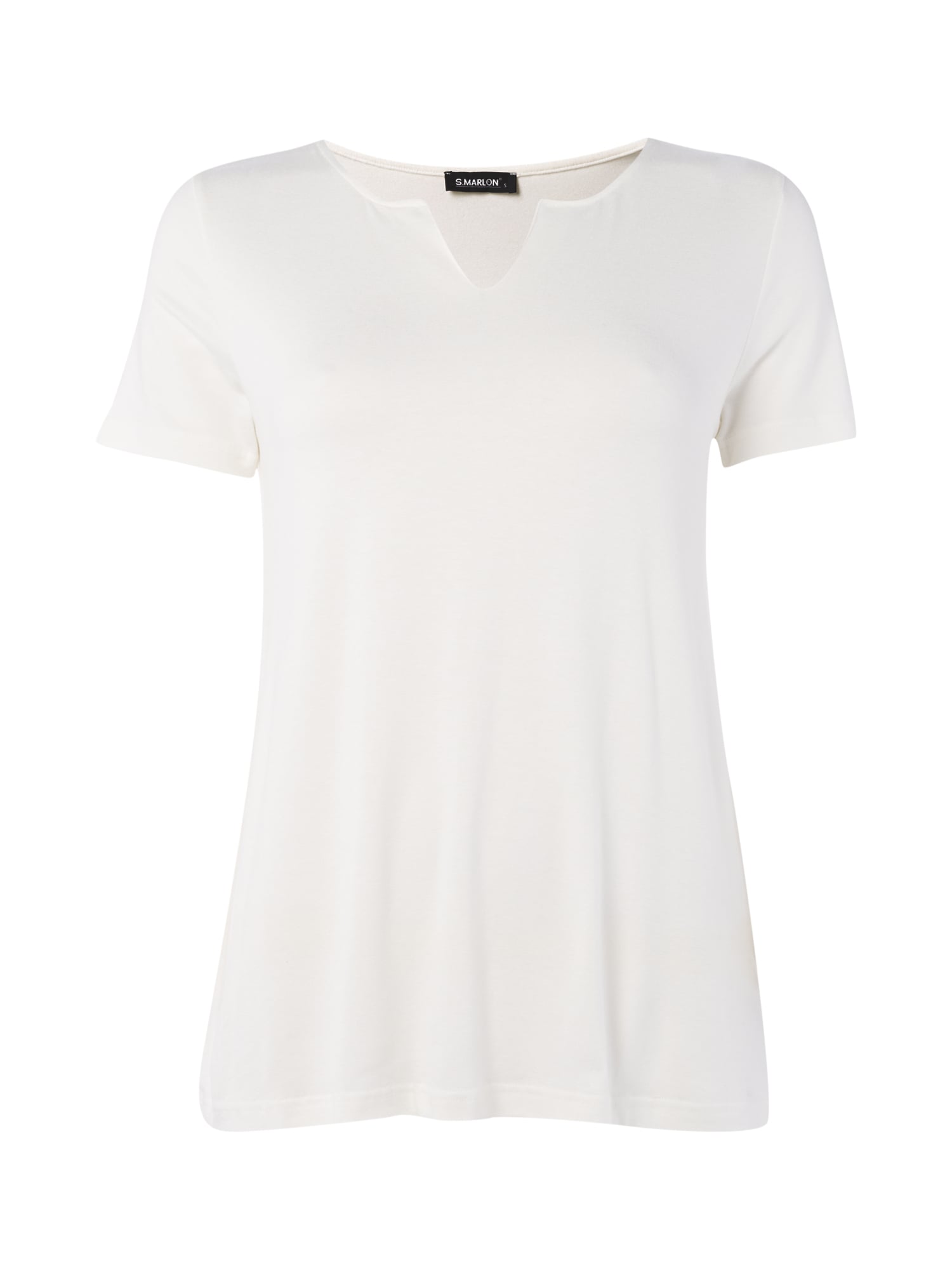 S.Marlon T-shirts s-marlon t-shirt aus viskosemischung mit v-ausschnitt in weiß online kaufen  (9414185) ▷ pu0026c online shop CPTOMNG