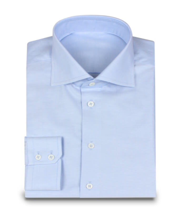 Shark Collar Shirts shark collar shirt in oxford light blue LOIKCWC
