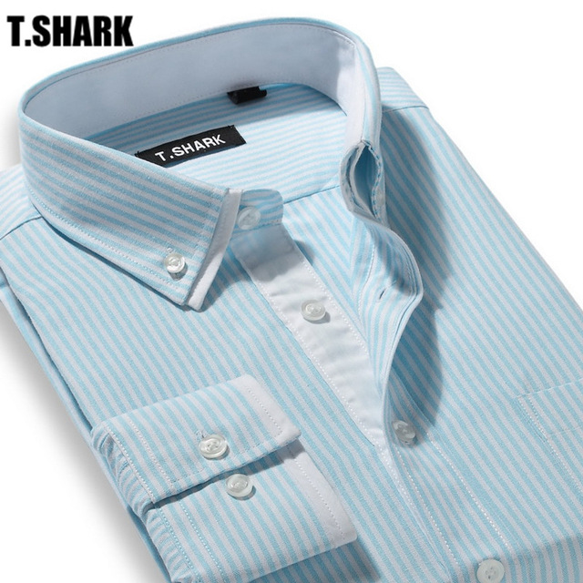 Shark Collar Shirts t.shark mtsl-xx 2016 double collars striped long sleeve casual dress high  quality TOCBQKN