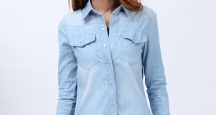 Shirt for women 2018 new 2017 spring woman denim shirt fashion style long sleeve casual shirts  women blouses ROWCGCX
