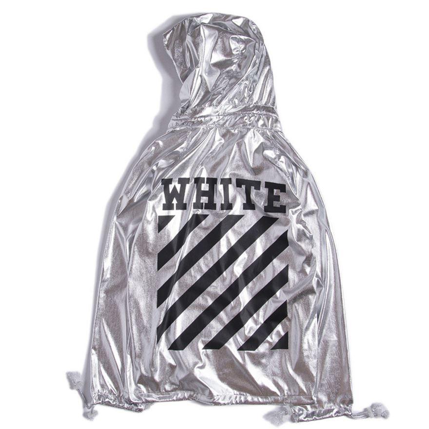 Silver jackets off white jacket men jackets silver off white virgil abloh leather shiny  stage HEGBQOR