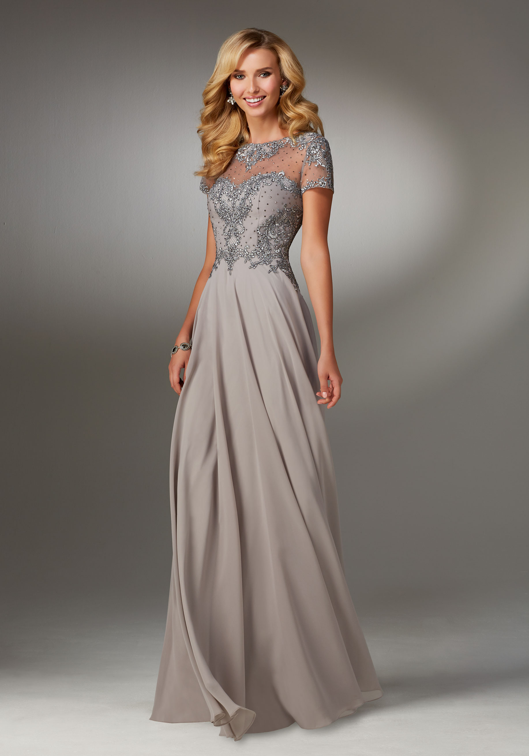 Special Occasion Dresses chiffon special occasion dress with beaded embroidery on bodice XUOEYQW