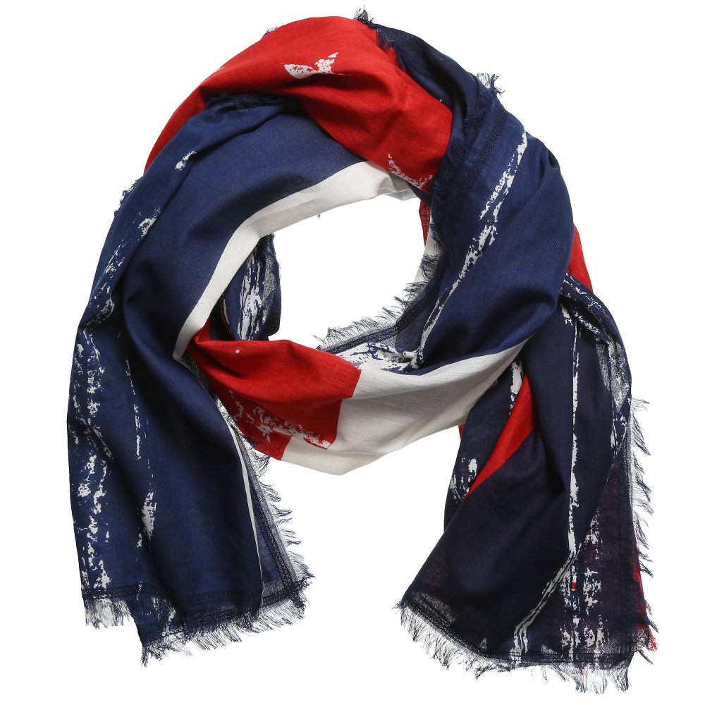 Tommy Hilfiger Scarves tommy hilfiger - red, white, blue stars u0026 stripes scarf (150cm) |  childrensalon QUMOVCM