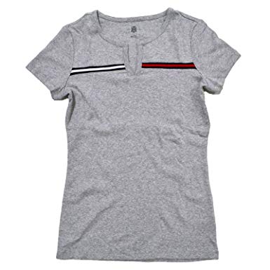 TOMMY HILFIGER SHIRTS FOR WOMEN tommy hilfiger womens split-neck t-shirt (gray, x-small) LULFPLC