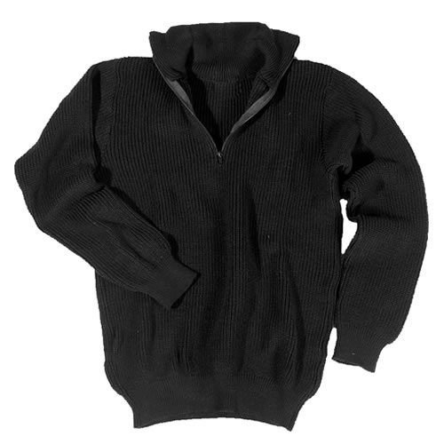 Troyer Sweater mil-tec® troyer sweater with collar black acrylic UCQVDDZ