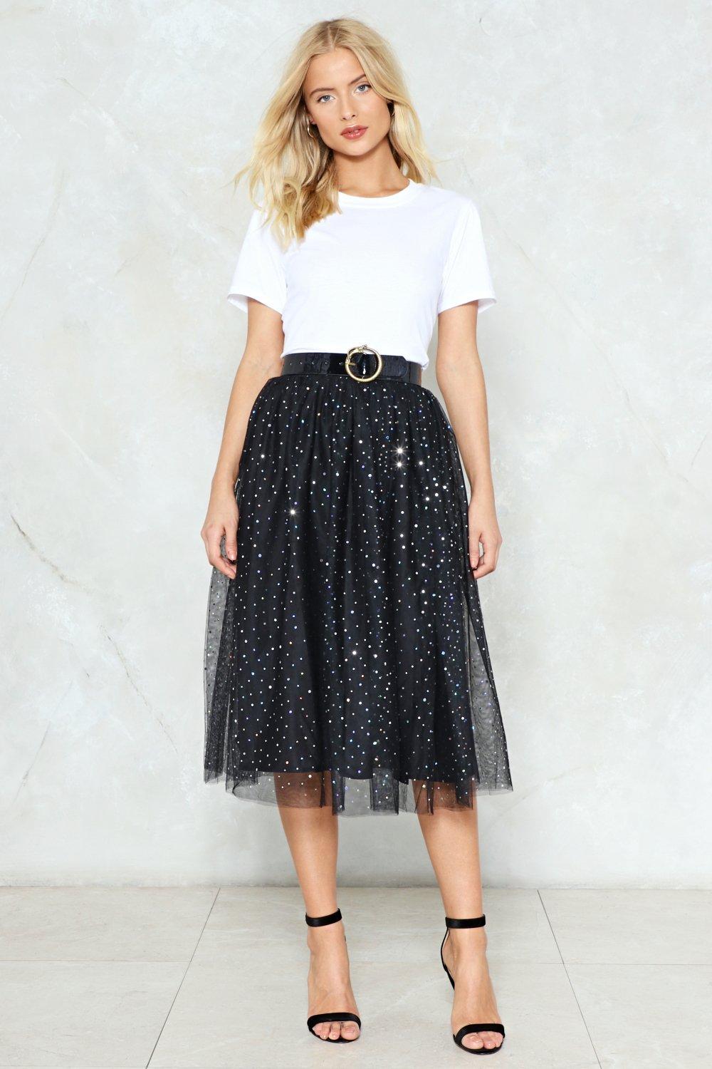Tulle Skirts rise and sparkle sequin tulle skirt QYEVVFP