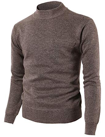 Turtleneck Pullover h2h mens casual slim fit half turtleneck pullover knitted sweaters brown us  s/asia m RPLFSNV
