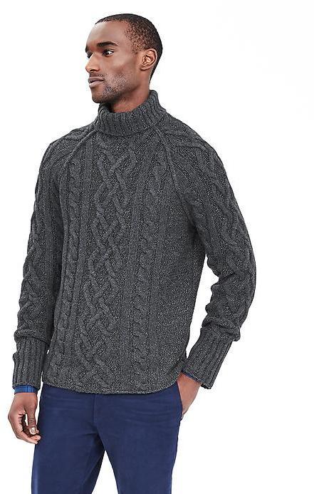 Turtleneck Pullover ... heritage cable knit turtleneck pullover ... OLBFDAY