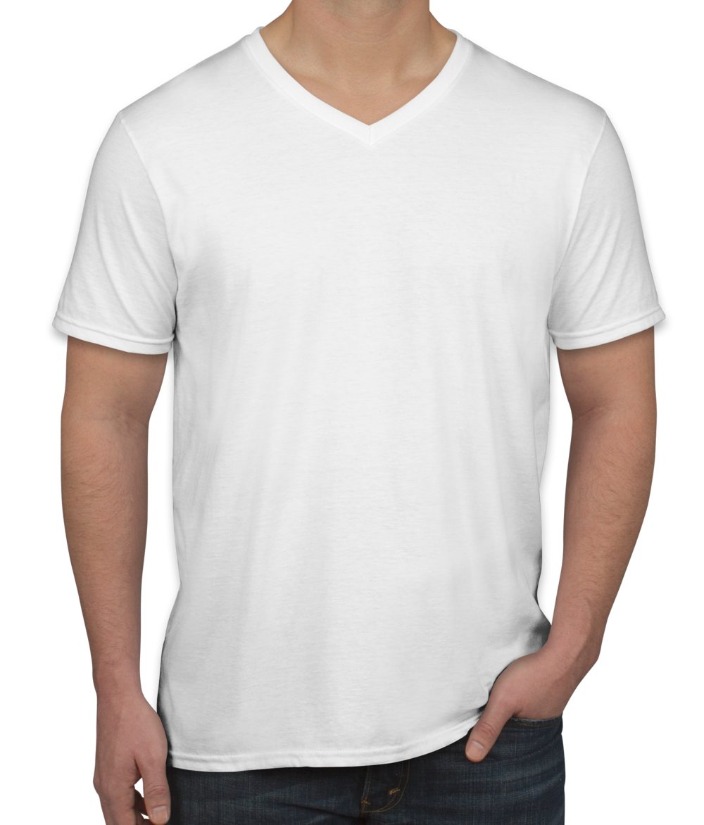 V-shirts gildan softstyle jersey v-neck t-shirt - white WXIIYAS