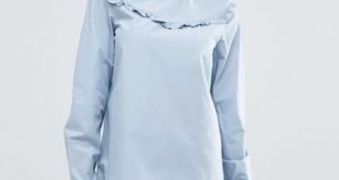 VERO MODA BLOUSES vero moda ruffle neck blouse blue women tops,vero moda tops  snapdeal,various design VJESICT