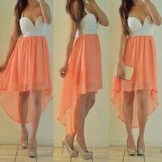 Vokuhila Dresses beautiful vokuhila dress in peach kleider, vokuhila, kleidung nähen,  sommerkleider, süße outfits GRCTMWN