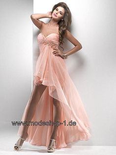 Vokuhila Dresses gala vokuhila kleid in aprikose von www.modeshop-1.de abendkleid, vokuhila LMNWTZF