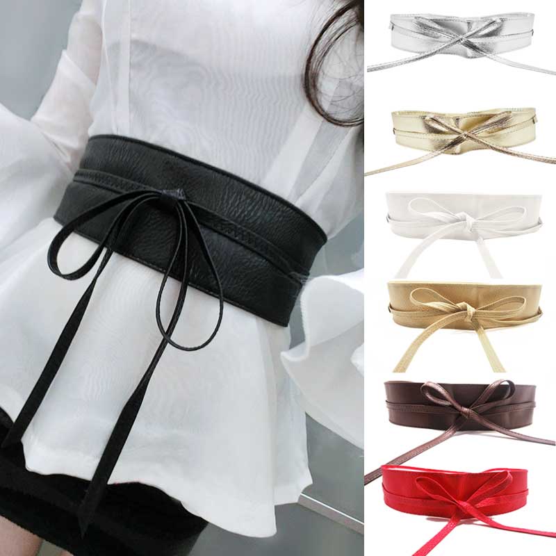 Waist Belts for women aliexpress.com : buy new fashion women belt soft leather wide self tie wrap YZCAFXG